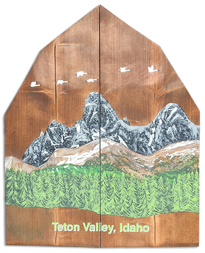 Teton Valley Idaho with Swans Original Artwork