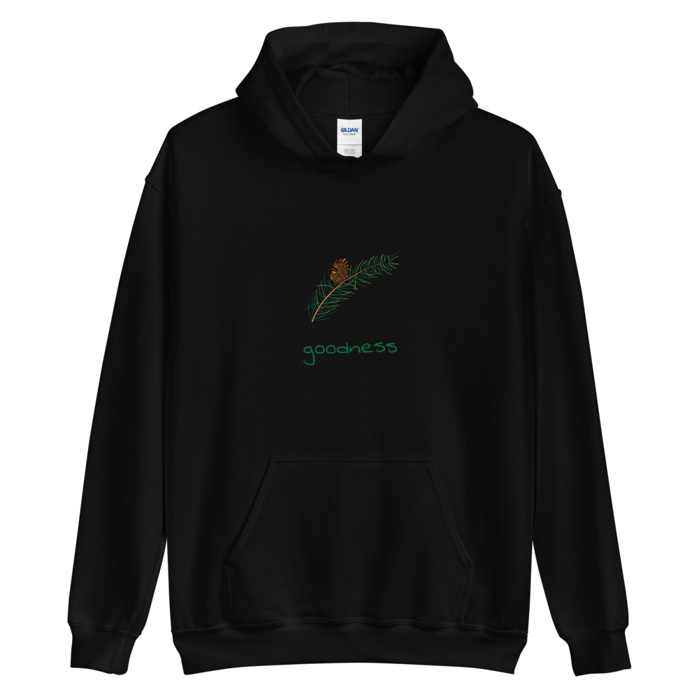 Pinecone Goodness Hoodie in Black