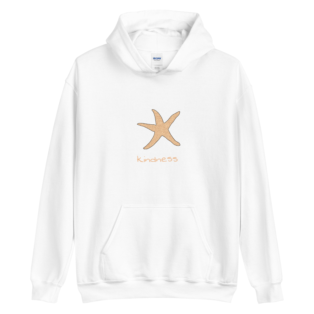 Starfish Kindness Hoodie in White