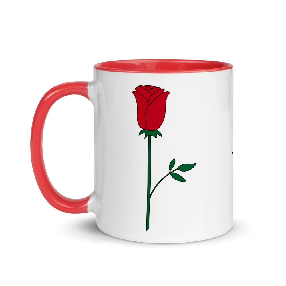 Rose Love Mug with Red Inside