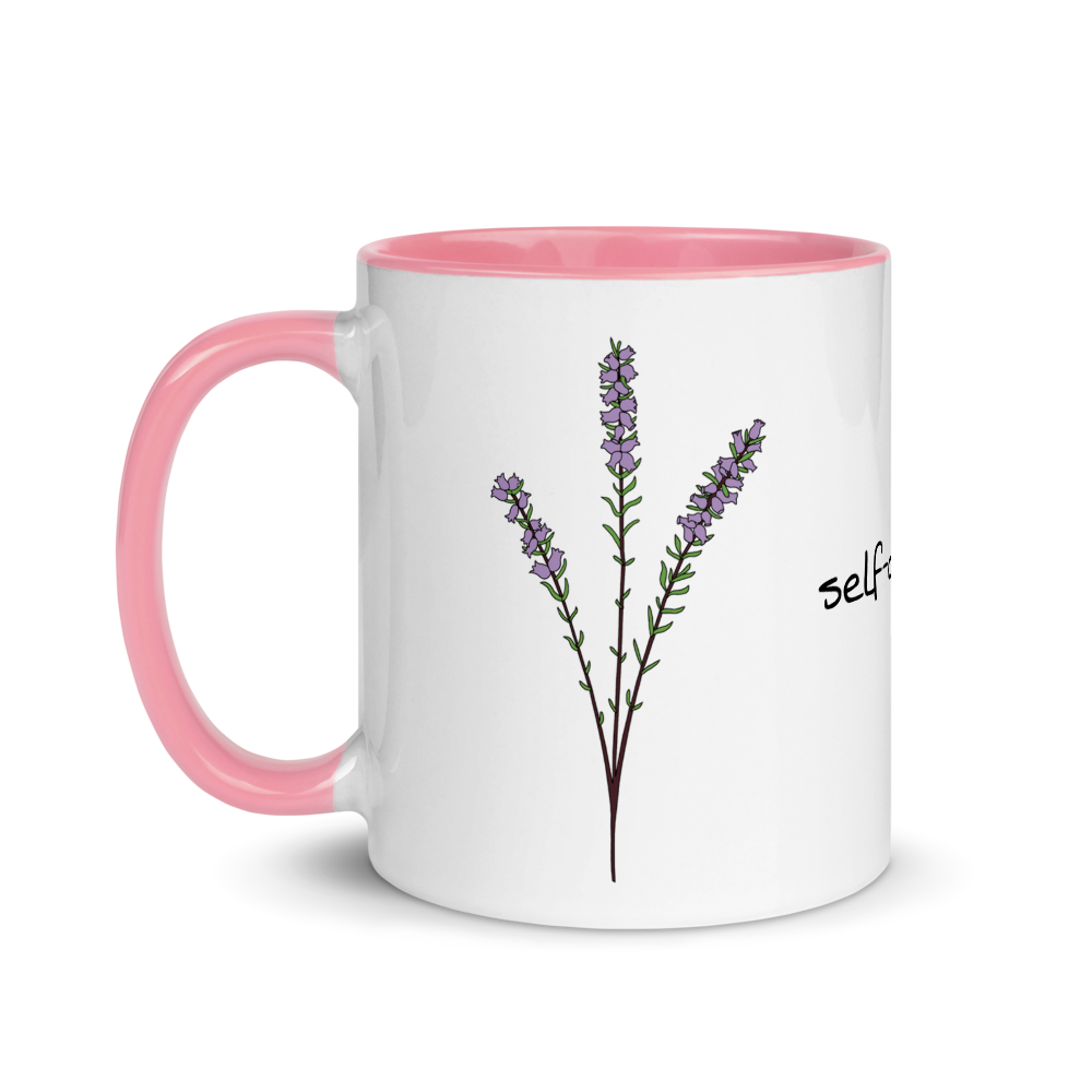 Heather Self-Control Mug with Pink Inside