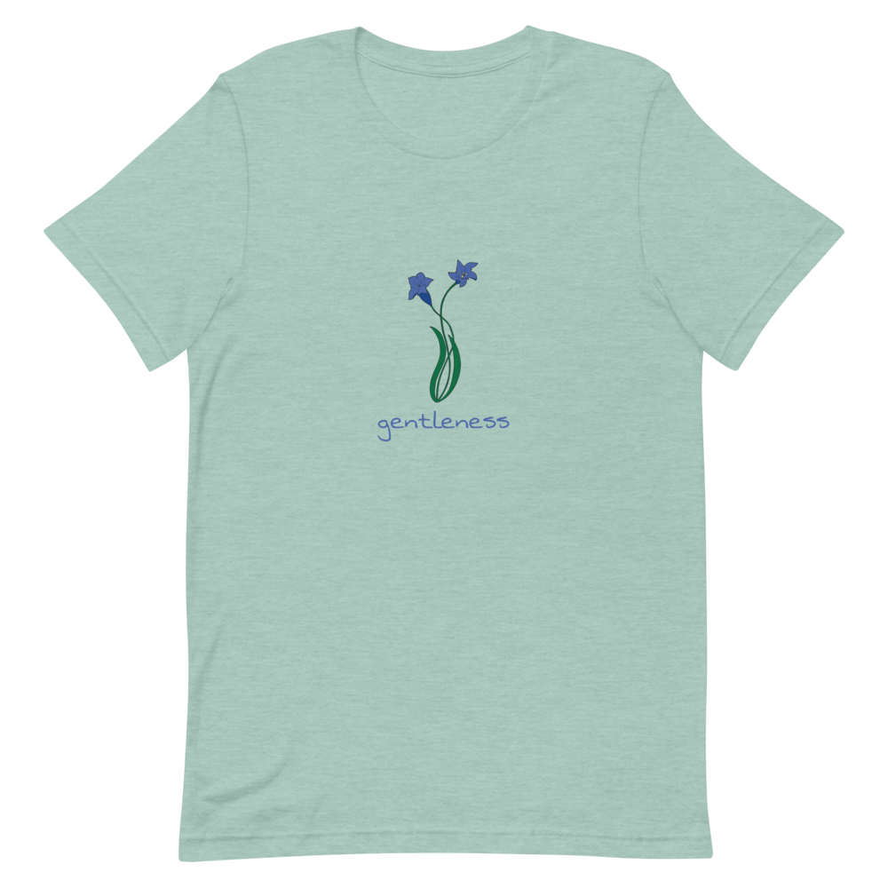 Gentian Gentleness T-Shirt in Heather Prism Dusty Blue