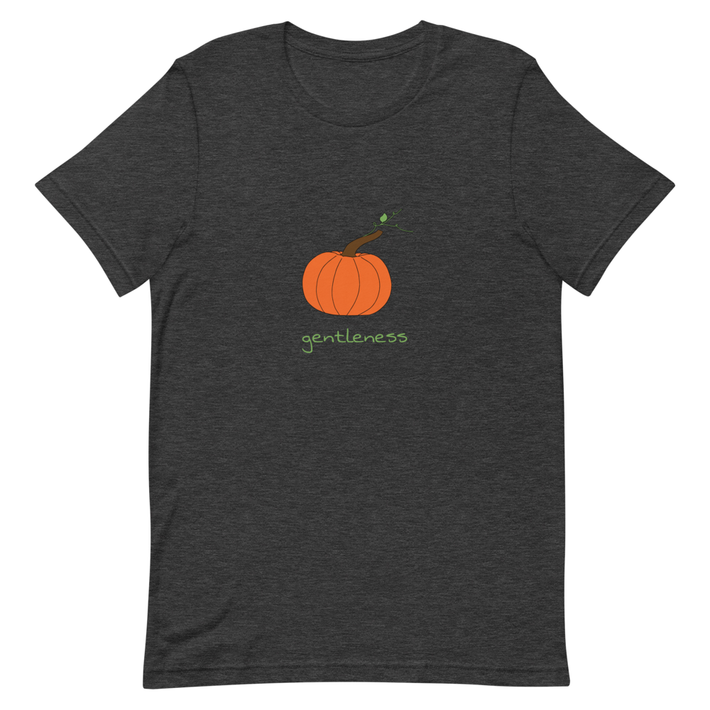 Pumpkin Gentleness T-Shirt in Dark Grey Heather
