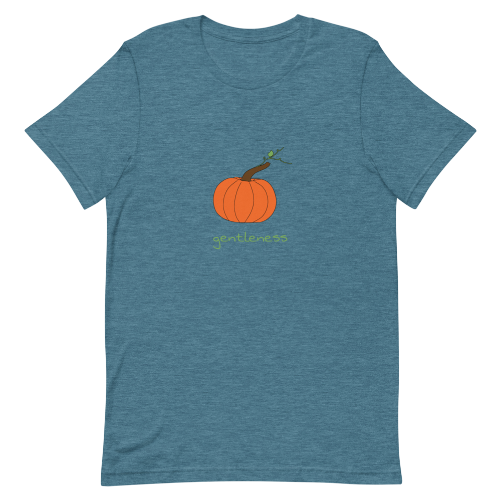 Pumpkin Gentleness T-Shirt in Heather Deep Teal