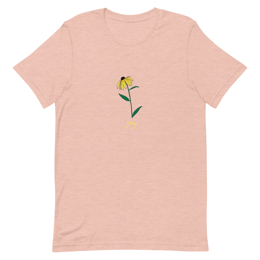 Black-Eyed Susan Joy T-Shirt in Heather Prism Peach