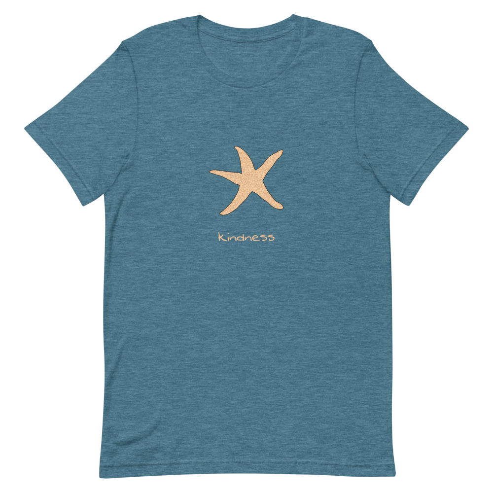 Starfish Kindness T-Shirt in Heather Blue