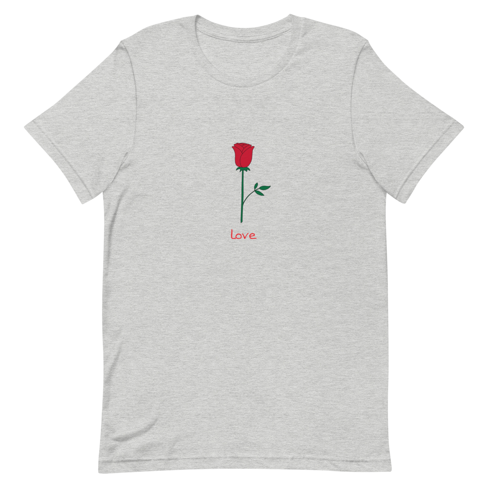 Rose Love T-Shirt in Athletic Heather