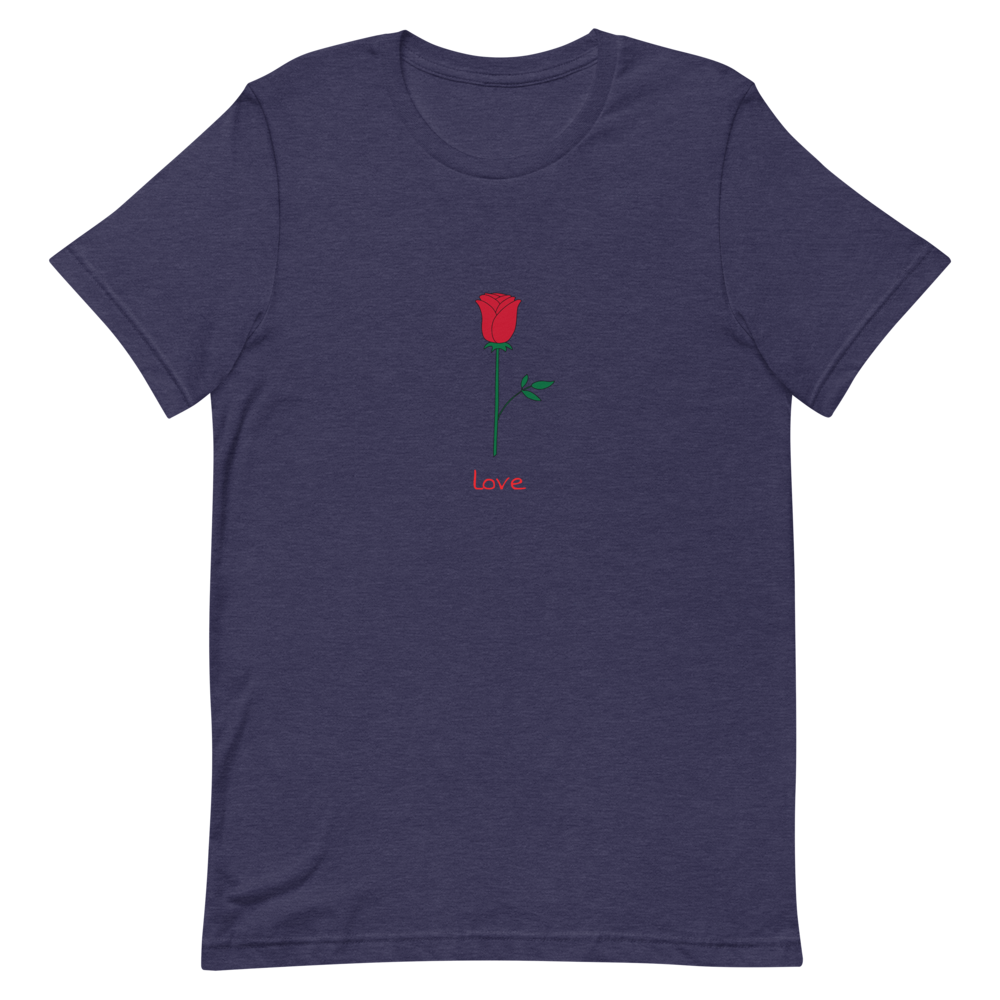 Rose Love T-Shirt in Heather Midnight Navy