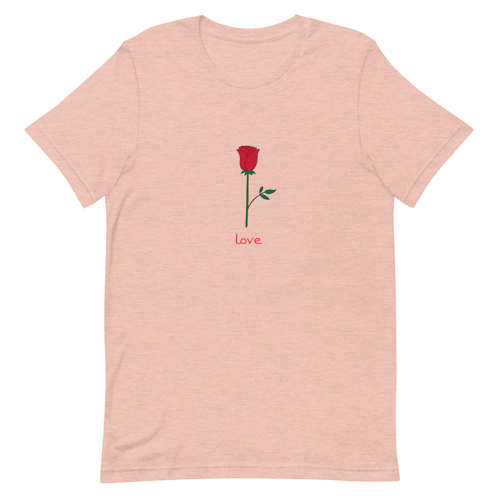 Rose Love T-Shirt in Heather Prism Peach