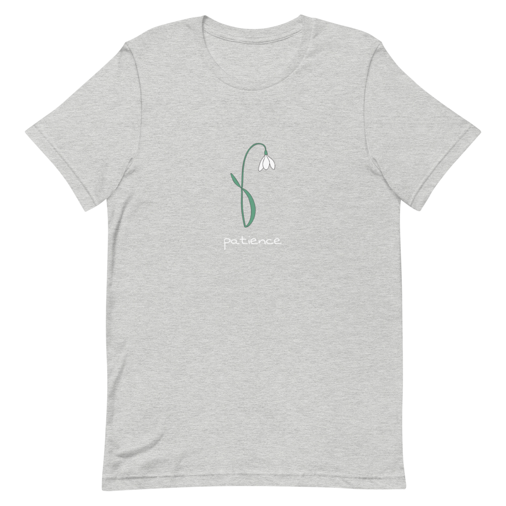 Snowdrop Patience T-Shirt in Athletic Heather