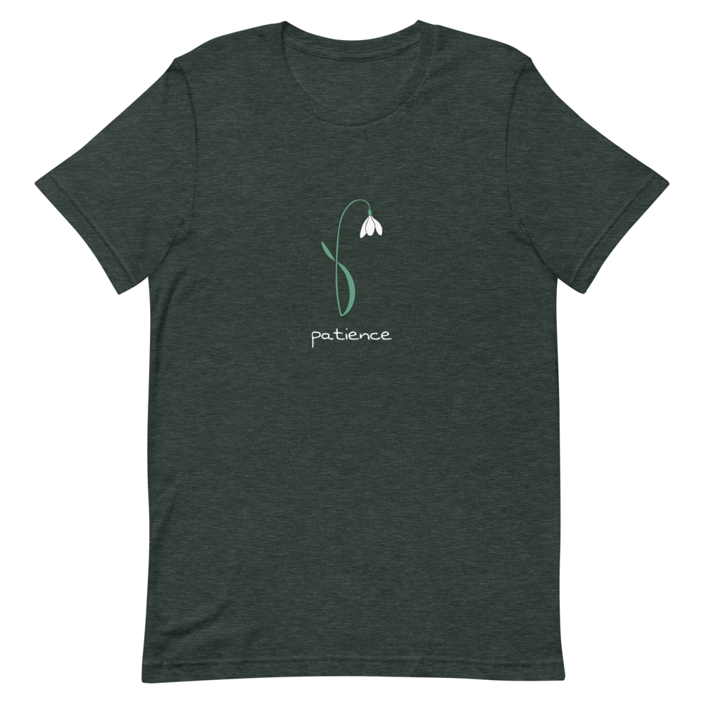 Snowdrop Patience T-Shirt in Heather Forest