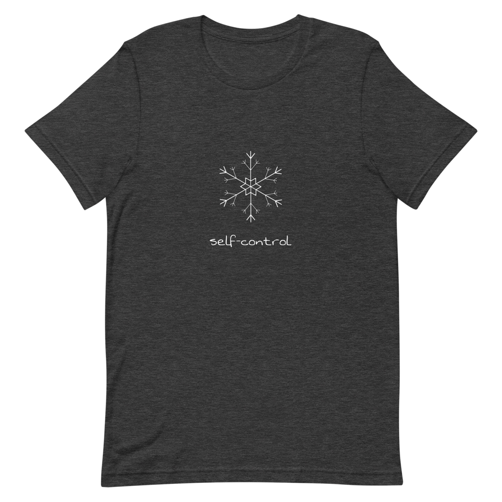 Snowflake Self-Control T-Shirt in Dark Grey Heather