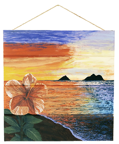 Hibiscus Sunset Original Artwork
