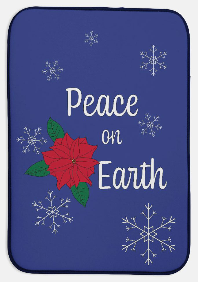 Peace on Earth Dish Mat Vertical