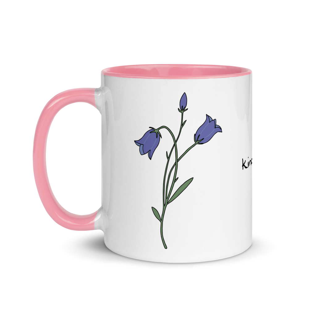 Bluebell Kindness Mug with Pink Inside