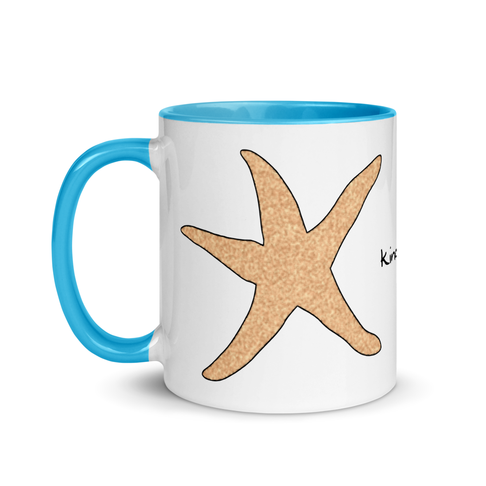 Starfish Kindness Mug with Blue Inside