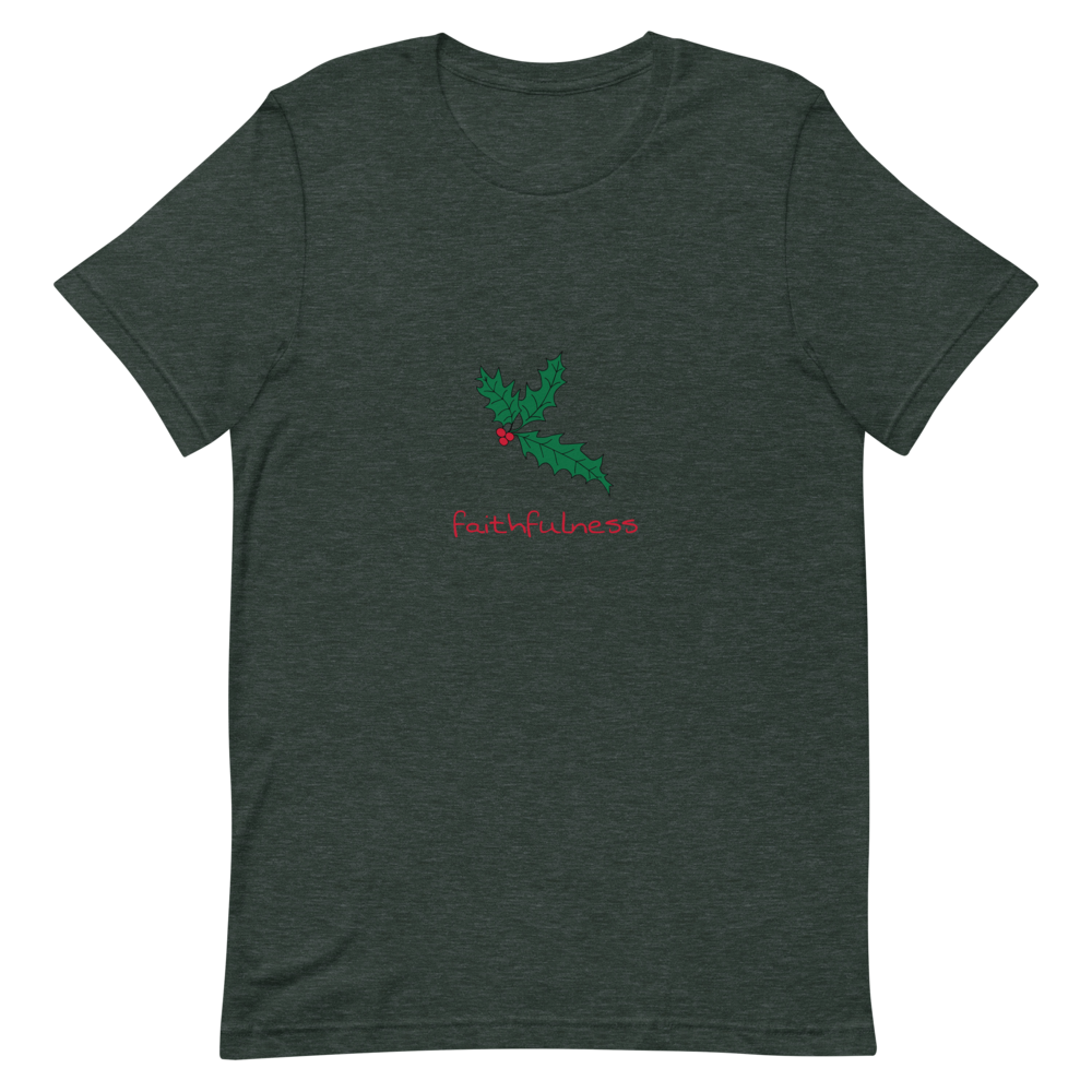 Holly Faithfulness T-Shirt in Heather Forest