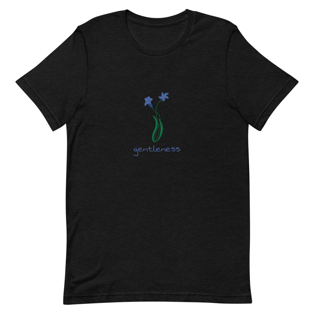 Gentian Gentleness T-Shirt in Black Heather