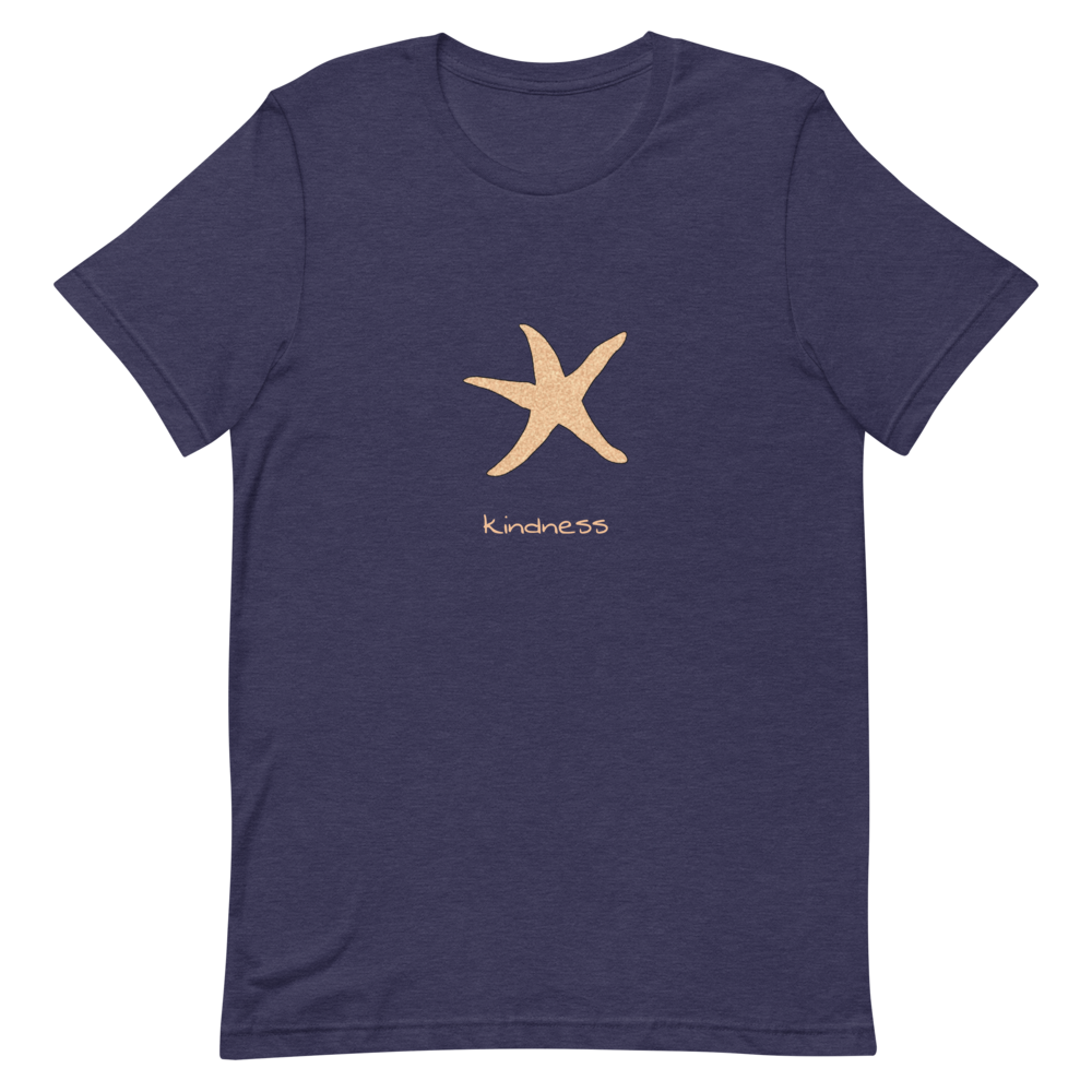 Starfish Kindness T-Shirt in Heather Midnight Navy