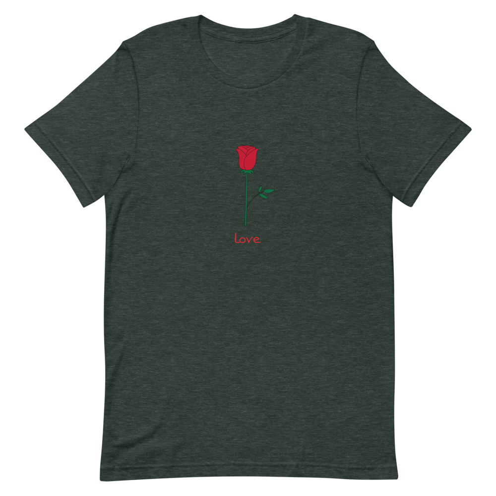 Rose Love T-Shirt in Heather Forest