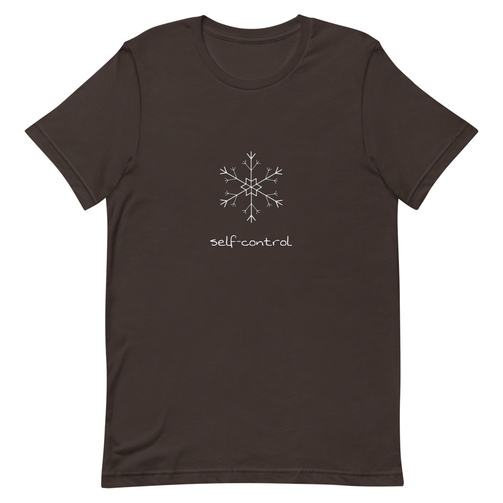 Snowflake Self-Control T-Shirt in Brown